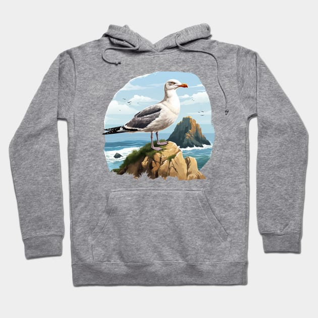 Cute Seagull Hoodie by zooleisurelife